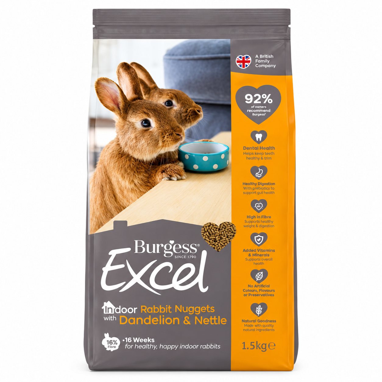 Burgess Excel Indoor Rabbit Nuggets 1.5kg